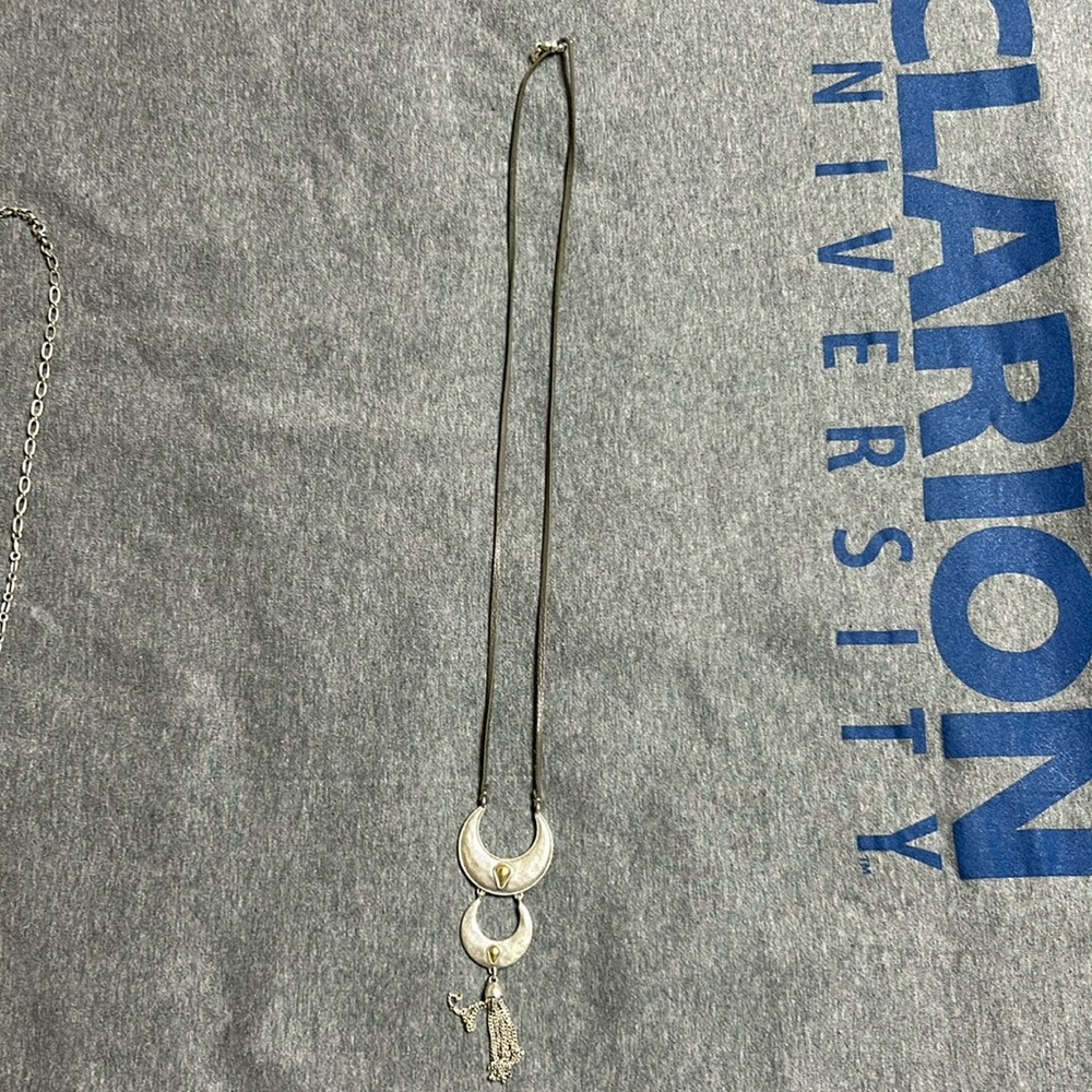 Lucky Brand necklace. Leather strap.